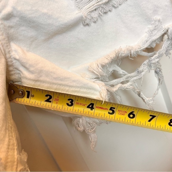 Grlfrnd Jean Short Womens 26 Jourdan White Ripped Distressed 90s Boho Girlfriend - Picture 8 of 13